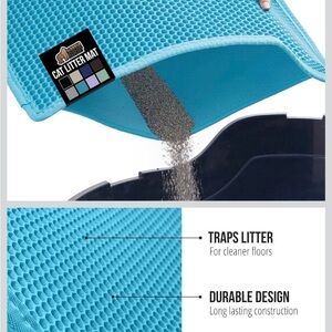 Blue Cat Litter Mat
